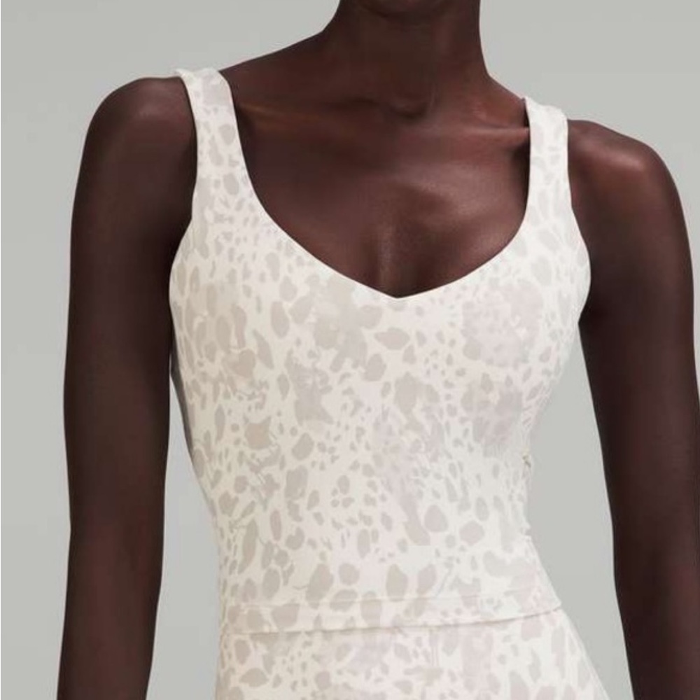 Lululemon crop Align tank. White cheetah limited edition